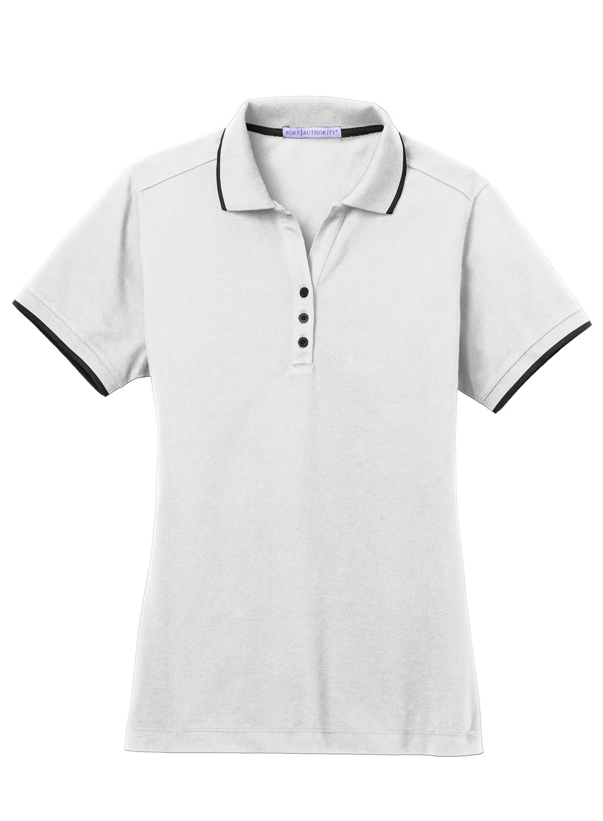 Port Authority Ladies Rapid Dry Tipped PoloL Red/Jet Black L454 Port Authority Ladies Rapid Dry Tipped PoloL Red/Jet Black L454